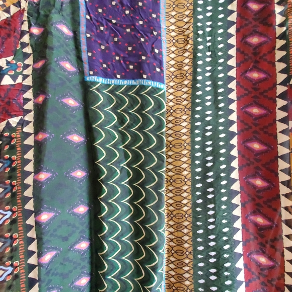 Belle France made in Italy Silk Blouse with unique pattern, M - Picture 3 of 8